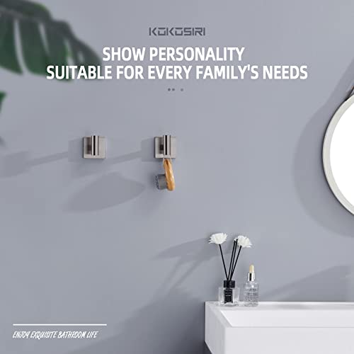 KOKOSIRI Robe Hook Bathroom Towel Coat Hooks for Bath Kitchen Wall 2 Pack Brushed Nickel Stainless Steel B1013BR-P2 - color: Brushed Nickel, size: 2 Pack