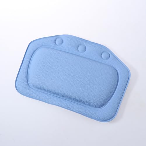 Outanaya PVC Bath Cushion with Strong Suction Cups Non-Slip Spa Pillow for Bathtub Comfortable Dark Blue Tub Headrest Easy to Clean and Supportive for Relaxing Bath