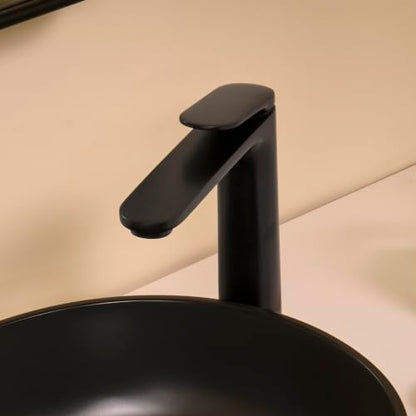 Ruvati Este Single Handle Lever Tall Vessel Faucet Modern Bathroom Vanity in Matte Black - RVF5136MB - color: Matte Black