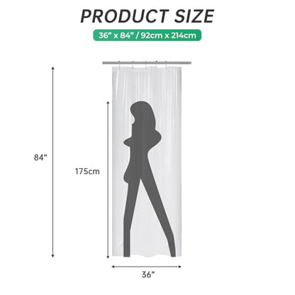 AmazerBath Long Stall Shower Curtain 36x84 Inches, Walk in Shower Curtain Plastic, Clear Shower Stall Curtain Heavy Duty Thick PEVA, Narrow Curtain with 2 Weighted Stones and 6 Grommet Holes - color: 8g Clear, size: 36"W x 84"L (Pack of 1)