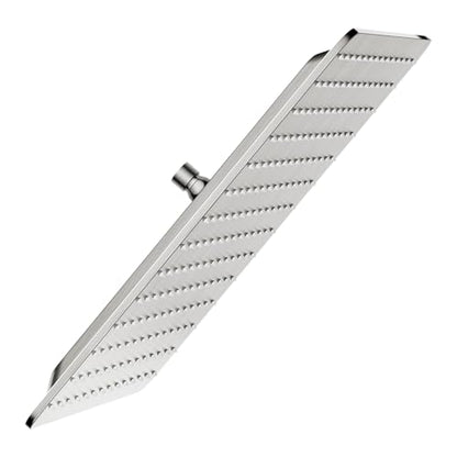 VBFF-Shower Head,rain shower head, 16 inch- Square Shower Head, 1.8 GPM Flow Rate, rainfall showerhead,VBFF10 (Brushed Nickel) - color: Brushed Nickel, size: 16 Inch