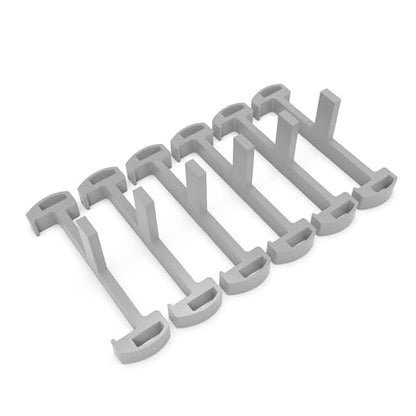 Plastic Clip for HTOH Linear Shower Drain, Tile Tray Supporter, Grey, 6 PCS | Shower Drain Clips, Gray Plastic Clip, for HTOH 2-in-1 Tile-Insert Linear Shower Drain & Bathroom Drain - color: Grey