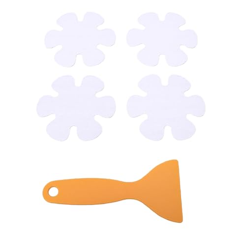 Jiawu Bathtub Stickers, Water Proof Safety Anti Slip Shower Stickers, Safety Bath Decals with 24 Pcs Flower and Scraper for Bathroom Bathtub Shower Pool Stairs