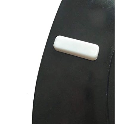 J&V Textiles Round Wooden Toilet Seat With Beveled Edge (Black) - color: Black