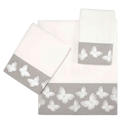Avanti Linens - Washcloth, Soft & Absorbent Cotton Towel (Yara Collection, White) - color: Yara White, size: Washcloth