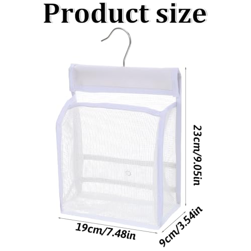 Mesh Shower Caddy Hanging, Hanging Mesh Shower Caddy Organizer, Portable Bathroom Storage Bag With Rotatable Hook For Dorm, Gym, Travel, RV And Swimming