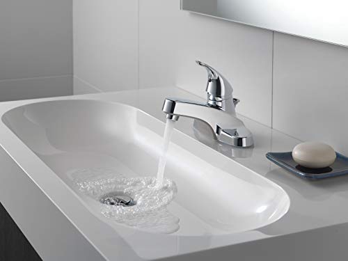 Peerless Centerset Bathroom Faucet Chrome, Bathroom Sink Faucet, Single Handle, Drain Assembly, Chrome P136LF - color: Chrome