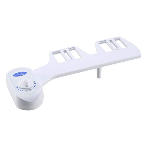 Bidet Toilet Seat Attachment, Nozzle Self- Cleaning, Fresh Water Spray Non-Electric Mechanical Bidet Toilet Seat Attachment, Flushing Sanitary Device,Save Toilet Paper (White)