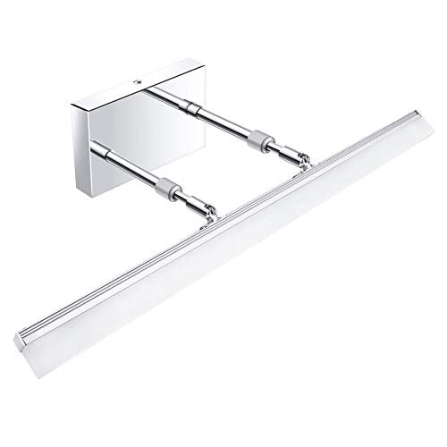Aipsun 24 inch Modern LED Vanity Lights Adjustable Bathroom Vanity Light Fixtures Chrome Bathroom Light Fixture Over Mirror 5500K - color: Chrome, size: 23.6 in