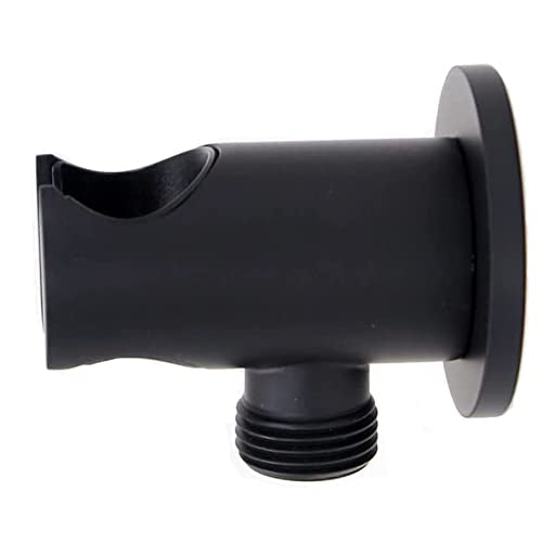 Shower Wand Wall Mount Hand Held Head Holder With Hose Connector for System Faucet Set Handheld Handle Sprayer Bracket Attachment, Hose Adapter Matte Black - color: Matte Black