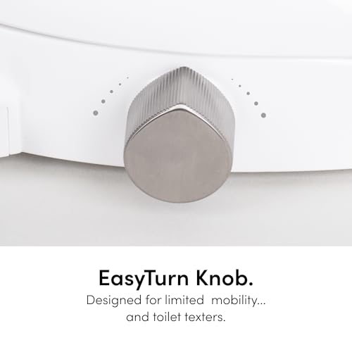 TUSHY Wave Non-Electric Bidet Toilet Seat, Elongated, Bamboo Knob | Quick-Release, Duo Flow Front and Rear Wash, Self-Cleaning Nozzle, Soft-Close Lid, Sleek Design, 10 Minute DIY Install - color: White/Bamboo, style: Single Temp - Elongated Seat