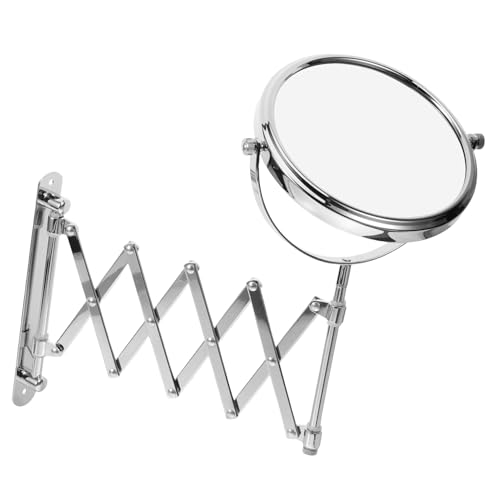 BESPORTBLE Wall Mount Makeup Mirror, 6-Inch Two-Sided Extension Mirror with 3X Magnification - Chrome Bathroom 360° Swivel