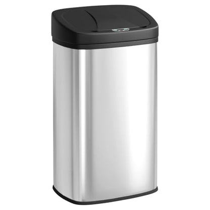 22 Gallon/80 Liter Kitchen Trash Can Motion-Sensor Garbage Can with Lid | Automatic Mute Waste Bin Waterproof Wastebasket for Office,Caravans,Bedroom'Bathroom,Stainless Steel