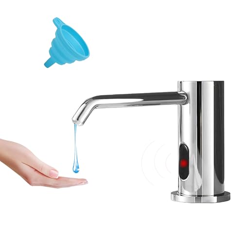 Automatic Soap Dispenser for Kitchen, Electric Soap Dispenser Built in Sink | Touchless Liquid hand Soap Dispenser with 1000ml Bottle, Infrared Sensors Soap Dispenser for Business Bathroom Chrome Plating - color: Electroplated-liquid