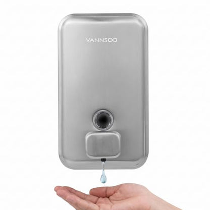 Commercial Soap Dispenser Wall Mount Bathroom, 27 fl.oz. | Liquid Brushed Stainless Steel Hand Sanitizer Dispenser - size: 27 fl.oz.