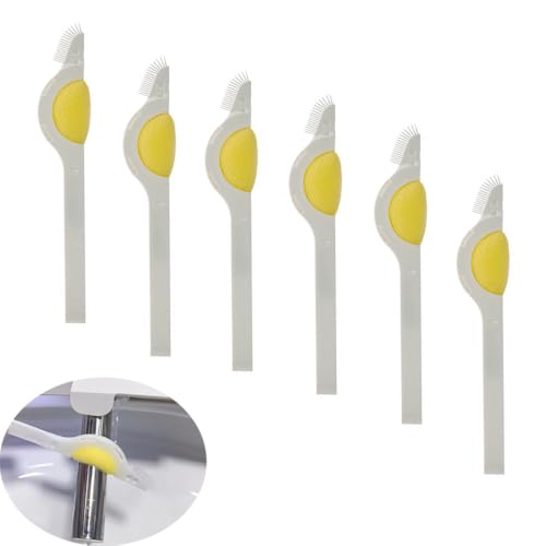 6 Pack Bidet Sprayer Cleaning Brush with Sponge Scrubber Bristles Smart Toilet Spraying Nozzle Brushes for Bidet Attachment Smart Bidet Toilet Seat Electronic Bidets Warm Water Air Dryer Tube