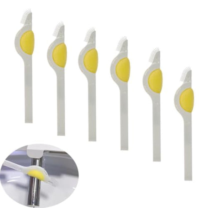 6 Pack Bidet Sprayer Cleaning Brush with Sponge Scrubber Bristles Smart Toilet Spraying Nozzle Brushes for Bidet Attachment Smart Bidet Toilet Seat Electronic Bidets Warm Water Air Dryer Tube