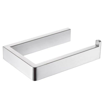 Angle Simple Toilet Paper Holder Brushed Nickel, Bathroom Paper Roll Hanger | Restroom Toilet Tissue Holder Dispenser, SUS304 Stainless Steel, Screw Wall Mount - color: Brushed Nickel