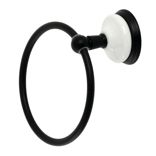 Kingston Brass BA1114MB Victorian -Towel Ring, Matte Black - color: Matte Black