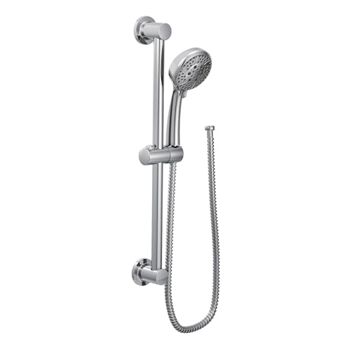 Moen Chrome Eco-Performance 4-Spray Pattern Handheld Showerhead with 69 Long Hose and 30-Inch Slide Bar, 3669EP - color: Chrome