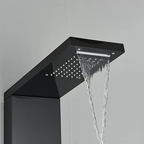 Stainless Steel Shower Panel Tower Rain Waterfall Massage Body Jet System Spray
