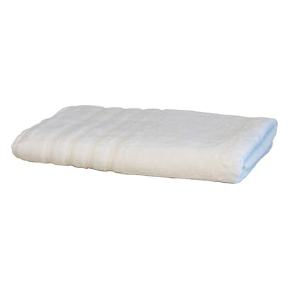 Luxury Turkish Bath Sheet, 35 x 70 in, 700 GSM Cotton Blend, White | 1 oversized bath sheet, 35 x 70 in, 700 GSM, 50% viscose made from bamboo and 50% Aegean Turkish cotton, plush and absorbent - color: White, size: Bath Sheet (1)