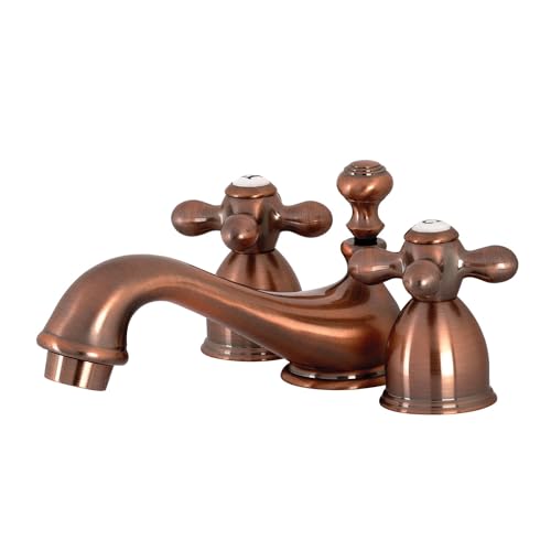 Kingston KS395AXAC Mini-Widespread Bathroom Faucet, Antique Copper - color: Antique Copper