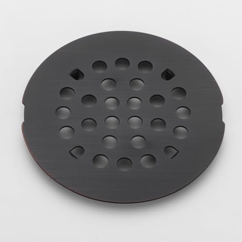Snap-in Shower Drain Cover 4-1/4 inch Shower Strainer Grid Round (1, Oil Rubbed Bronze) - color: Oil Rubbed Bronze