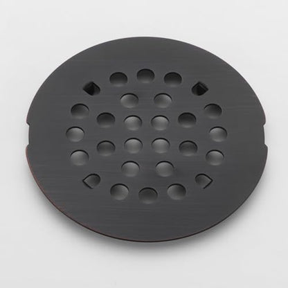 Snap-in Shower Drain Cover 4-1/4 inch Shower Strainer Grid Round (1, Oil Rubbed Bronze) - color: Oil Rubbed Bronze