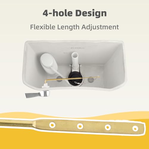Universal Front Mount Metal Toilet Handle Replacement, Solid Brass, Chrome | Toilet Flush Handle Lever with Adjustable Stainless Steel Chain, Compatible with Kohler, American Standard, TOTO, Mansfield - color: Chrome, style: Front Mount Design