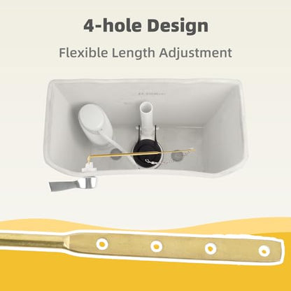 Universal Front Mount Metal Toilet Handle Replacement, Solid Brass, Chrome | Toilet Flush Handle Lever with Adjustable Stainless Steel Chain, Compatible with Kohler, American Standard, TOTO, Mansfield - color: Chrome, style: Front Mount Design