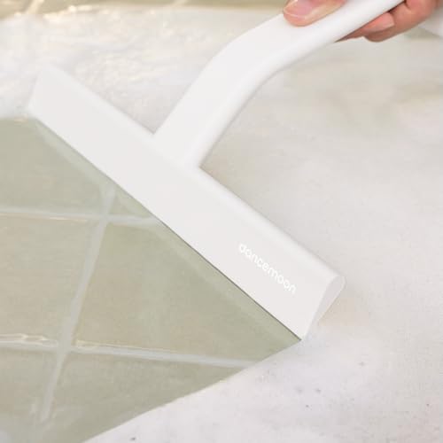 JustHang Shower Squeegee with Built-in Hook, 10-Inch White | Award-Winning Design, All-One-Piece Soft-Touch Silicone, for Glass Door, Bathroom, Window, Mirror, Tile Wall, Car - color: Classic White