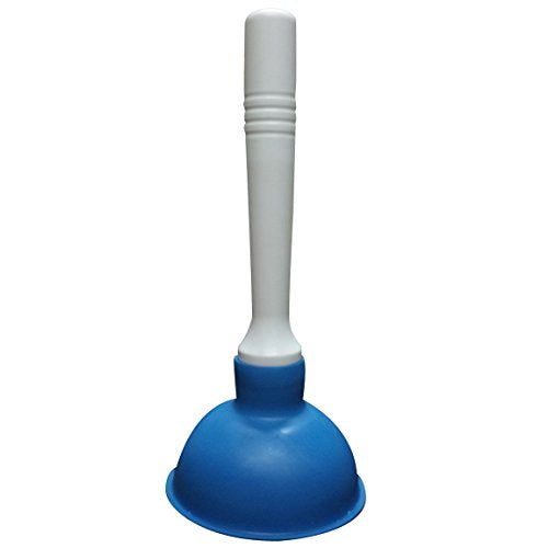 Drain Plunger, Mini Sink Unclogger, Small 4-Inch Clog Remover | Rubber Cup Hand Plumber Helper, Force Tiny Compact Tool with 9" Short Handle for Kitchen Bathroom, Toilet, Shower, Bath Tub - color: Blue