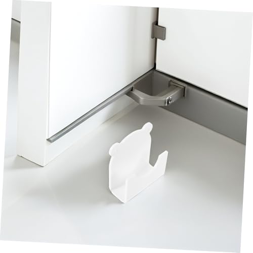 2pcs Drill Less Shower Curtain Rod Bracket Wall Mount Holder Curved Groove for Easy Installation
