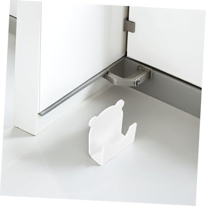 2pcs Drill Less Shower Curtain Rod Bracket Wall Mount Holder Curved Groove for Easy Installation