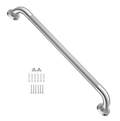 Anti Slip Shower Grab Bar 24 Inch, YuanDe Chrome Stainless Steel Bath Grab Bar, Knurled Bathroom Safety Rail, Shower Handrail Support, Handicap Elderly Balance Assist Handles - size: 24inch-1 Pack