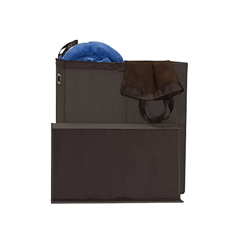 Household Essentials Collapsible Double Laundry Hamper Sorter - color: Cobblestone, style: Double