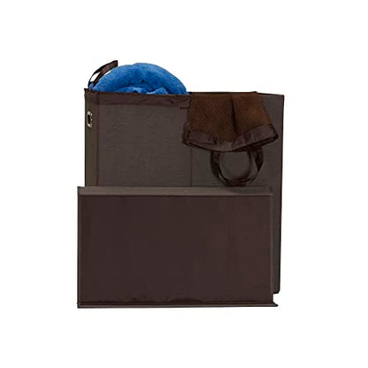 Household Essentials Collapsible Double Laundry Hamper Sorter - color: Cobblestone, style: Double