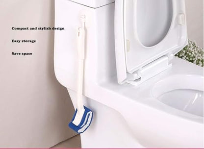 Toilet Brush Bowl Brush Bathroom Brush Under Rim Toilet Brush Scracth-Free Curved Good Grip Easy to use deep Cleaning No Scratching, Anti-Splashing Easy to Store (2pc White)