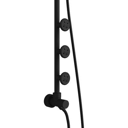 Lanikai Rain Shower Head with Handheld Spray Combo - 1028-MB-1.8GPM, Matte Black - 8" Rain Showerhead with Handheld Sprayer, 3 Spray Jets, 5-Function Rainfall Shower Head with Hose, 1.8 GPM - color: Matte Black, size: 1.8 GPM