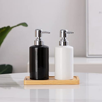FE Soap Dispenser, 300ml/10oz Ceramic Liquid Soap Pump Dispenser, Refillable Dish Soap Dispenser for Kitchen Bathroom Washroom (White, 2 Pack) - color: White, 2 Pack