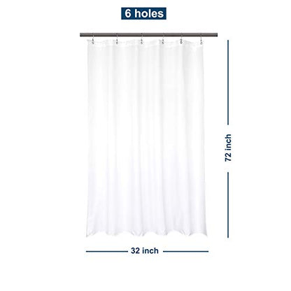 Barossa Design 32x72 Fabric Stall Shower Curtain Liner White | Soft Microfiber Cloth, Waterproof, Hotel Quality, Machine Washable, 32W x 72H for Narrow Bathroom Stall - color: Pure White, size: 32"W x 72"L (Pack of 1)