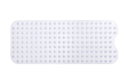 Extra-Long Non-Slip Bathtub & Shower Mat 39”x16” (Smooth/Non-Textured Tubs Only) Safe, Clean, Machine-Washable, Superior Grip&Drainage, Vinyl, Transparent Clear - color: Transparent Clear, size: 39" x 16" (Rectangular)