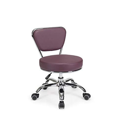 Dayton Garage Rolling Seat (Burgundy) Pneumatic, Short Stool with Adjustable Height 13"-15", Perfect for Garage Task, Home Cleaning, Bathroom Short Seat, Technician Task - color: Burgundy