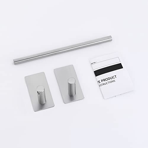 KES Adhesive Towel Bar 9-Inch No Drill Towel Bar Towel Rack for Kitchen SUS304 Stainless Steel Brushed Finish, A7000S23-2 - color: Grey (Brushed Finish), size: 9 Inch