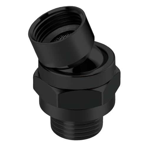 Voolan Solid Metal Shower Head Swivel Ball Adapter, Adjustable Pivot Ball To Adjust Showerhead Angle, Universal Connector Joint Fits Fixed, Hand Held & Rain Shower, Matte Black - color: Matte Black
