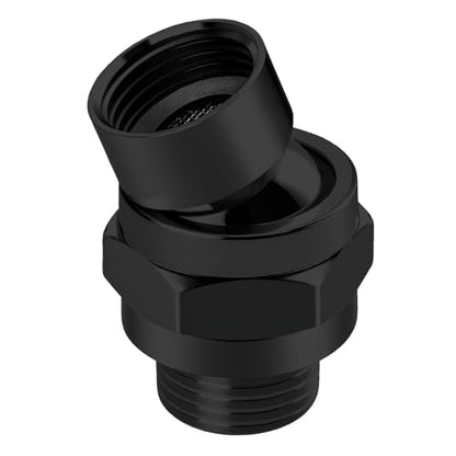 Voolan Solid Metal Shower Head Swivel Ball Adapter, Adjustable Pivot Ball To Adjust Showerhead Angle, Universal Connector Joint Fits Fixed, Hand Held & Rain Shower, Matte Black - color: Matte Black
