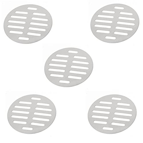 5Pcs 4Inch Round Stainless Steel Sink Floor Drain Strainer Cover,Shower Drain Cover Replacement Floor Strainer - size: Round 4Inch
