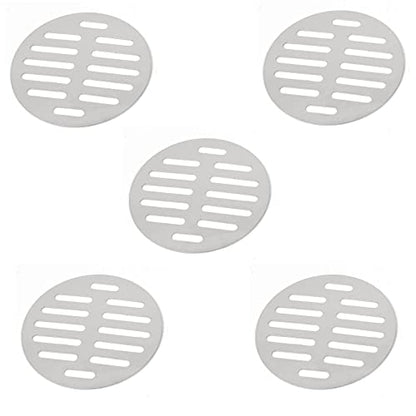 5Pcs 4Inch Round Stainless Steel Sink Floor Drain Strainer Cover,Shower Drain Cover Replacement Floor Strainer - size: Round 4Inch
