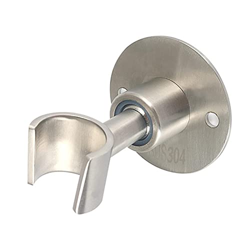 UXELY 360° Adjustable 304 Stainless Stell Handheld Shower Head Holder Wall Mount, Bathroom Shower Head Bracket with Screw Set, Shower Spray Holder, Shower Wand Holder(Silver)